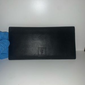 SAINT LAURENT  Long Wallet YSL logo leather W/ Certificate Of Authenticity